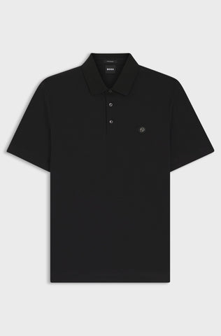 Polo BOSS C-Parris 01 Regular Fit de Algodón – Negro