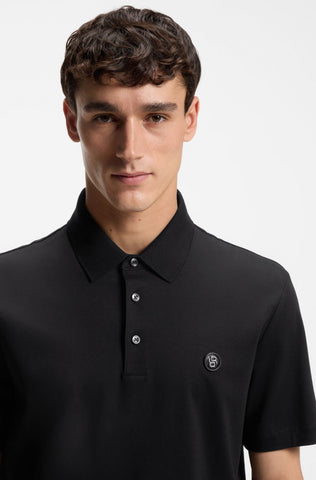 Polo BOSS C-Parris 01 Regular Fit de Algodón – Negro