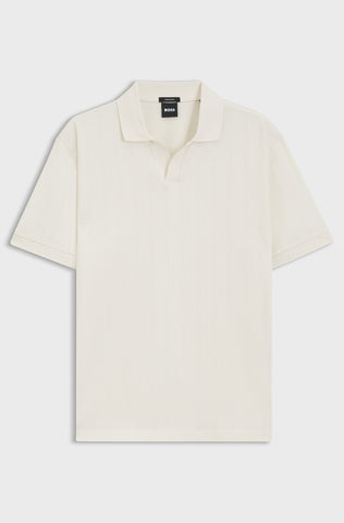 Polo BOSS C-Ponti 118 de Algodón Jacquard – Blanco