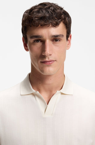 Polo BOSS C-Ponti 118 de Algodón Jacquard – Blanco