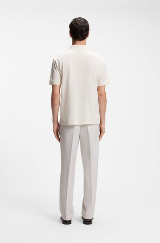 Polo BOSS C-Ponti 118 de Algodón Jacquard – Blanco