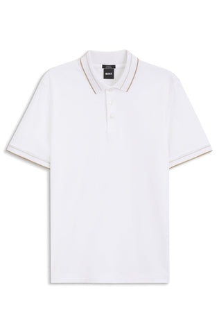 Polo BOSS H-Phillipson 195 Slim Fit de Algodón Mercerizado – Blanco