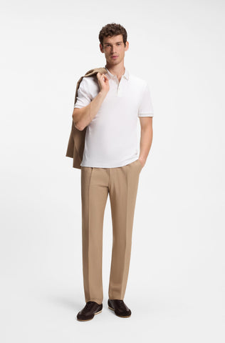 Polo BOSS H-Phillipson 195 Slim Fit de Algodón Mercerizado – Blanco