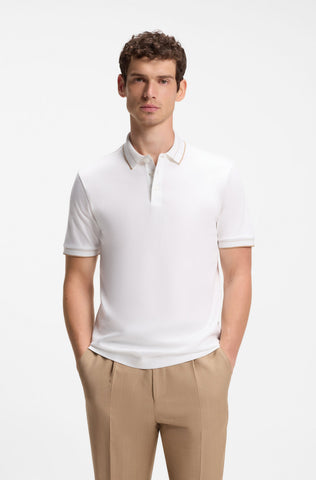 Polo BOSS H-Phillipson 195 Slim Fit de Algodón Mercerizado – Blanco