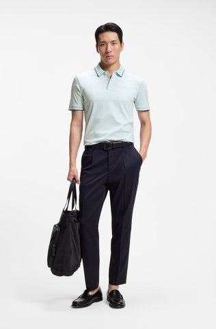 Polo BOSS H-Phillipson 195 Slim Fit de Algodón Mercerizado – Azul Claro