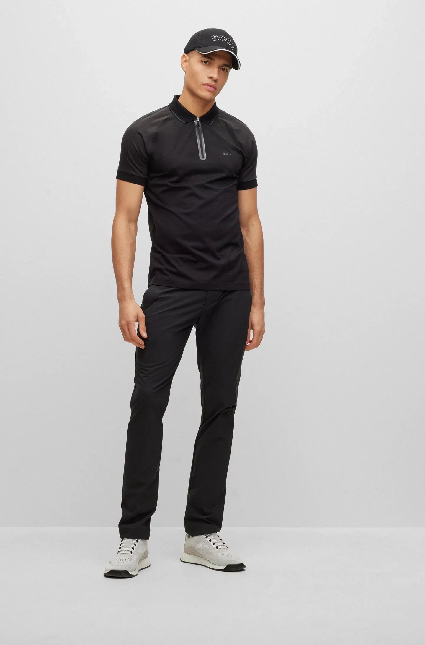 Polo Boss Golf Performance Zip-Neck Slim fit - tiendadicons.com