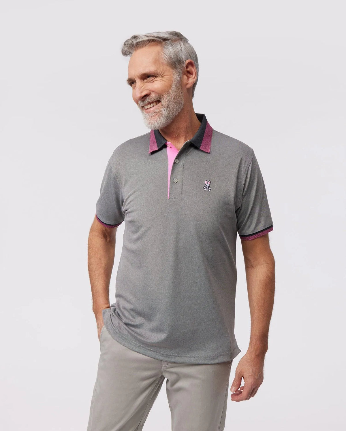 Polo Psycho Bunny Iris Sport - Gris - tiendadicons.com