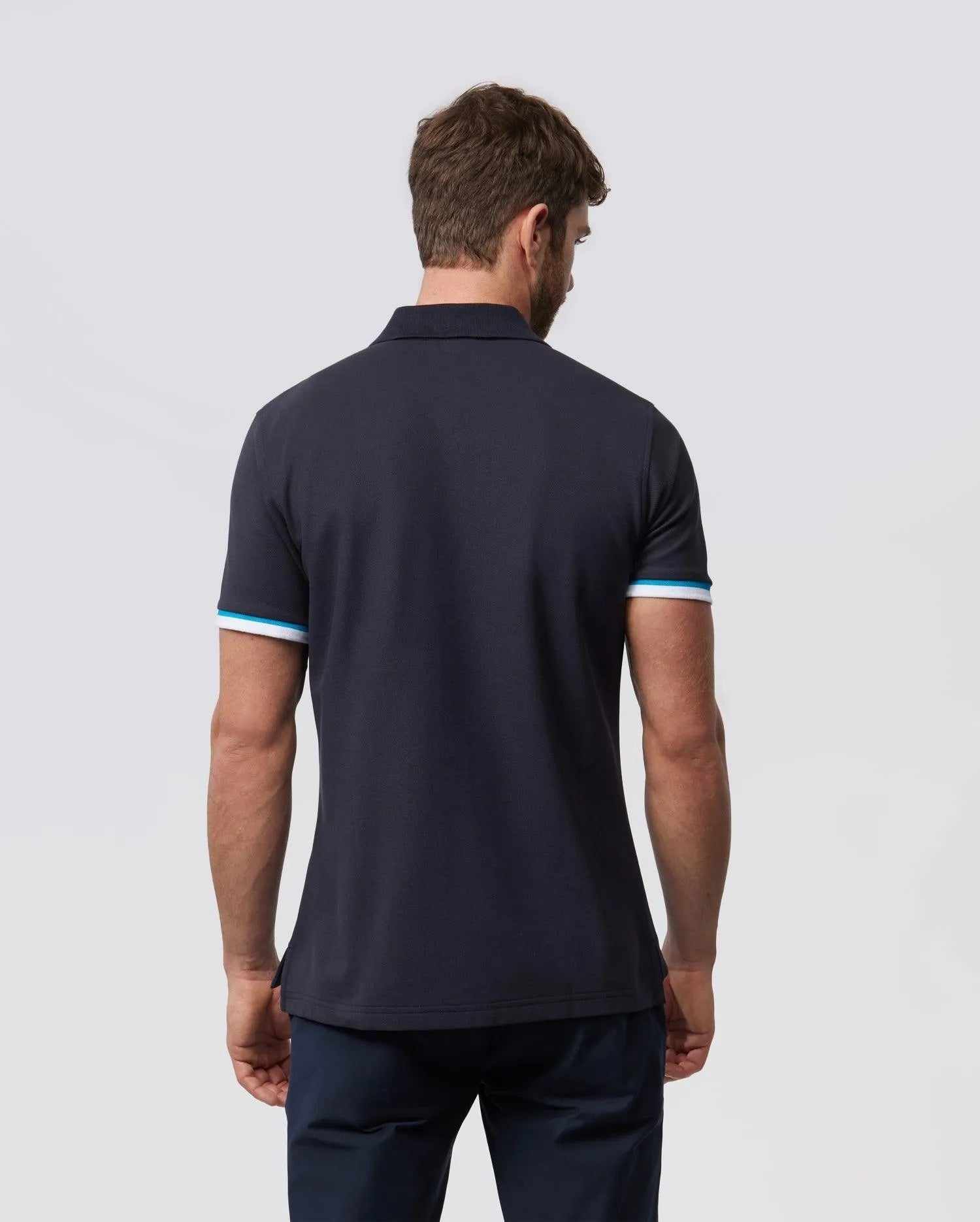 Polo Psycho Bunny Pisano Pique Fashion - Azul marino - tiendadicons.com