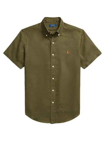 Camisa En Lino POLO Ralph Lauren Manga Corta Custom Fit