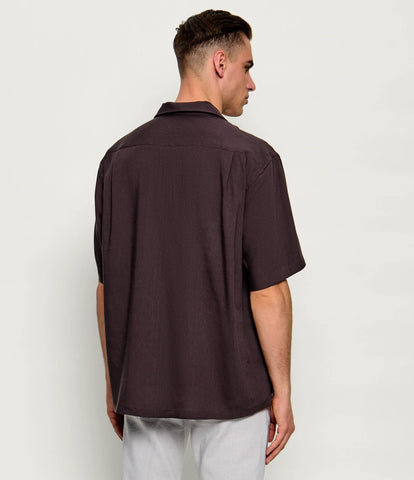 Camisa Relaxed Fit BOSS en Mezcla de Lyocell y Algodón