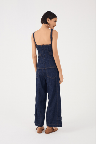 Set Top y Pantalón en Denim Oscuro Dress to