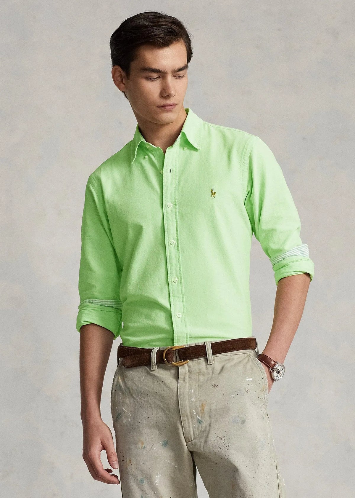 Camisa Oxford Manga Larga Polo Ralph Lauren Custom Fit