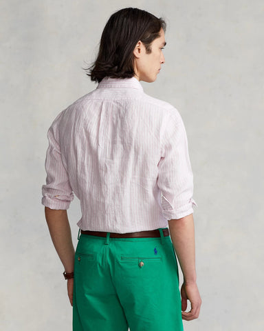 Camisa POLO Ralph Lauren Manga Larga En Lino Custom Fit