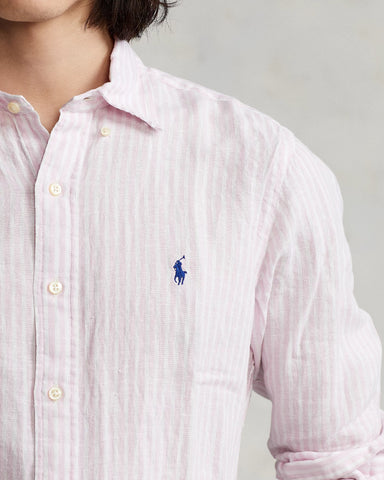Camisa POLO Ralph Lauren Manga Larga En Lino Custom Fit