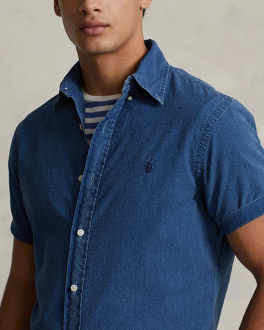 Camisa POLO Ralph Lauren Seersucker Mangas Cortas Custom Fit