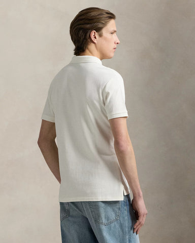 Polo Shirt POLO Ralph Lauren Crema The Iconic Mesh Custom Slim Fit