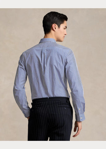 Camisa POLO Ralph Lauren Manga Larga Con Stretch Poplin De Rayas Custom Fit