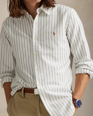 Camisa POLO Ralph Lauren Oxford de Rayas Custom fit