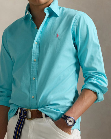 Camisa POLO Ralph Lauren Manga Larga Oxford Custom Fit