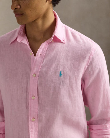 Camisa POLO Ralph Lauren Manga Larga En Lino Custom Fit