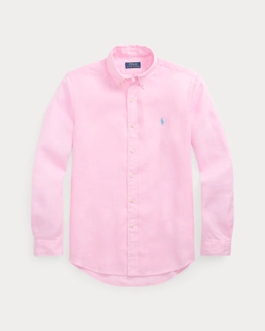 Camisa POLO Ralph Lauren Manga Larga En Lino Custom Fit