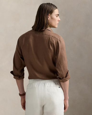 Camisa En Lino POLO Ralph Lauren Manga Larga Custom Fit