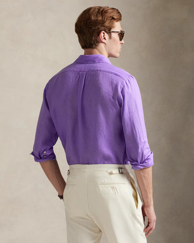 Camisa En Lino POLO Ralph Lauren Manga Larga Custom FiT