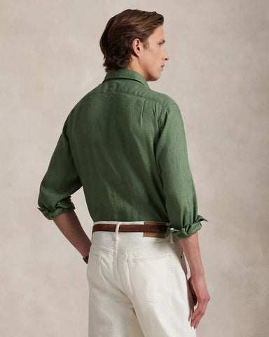 Camisa En Lino POLO Ralph Lauren Manga Larga Custom FiT