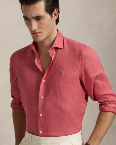 Camisa En Lino POLO Ralph Lauren Manga Larga Custom Fit
