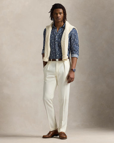 Camisa Print En Lino  POLO Ralph Lauren Manga Larga Custom Fit