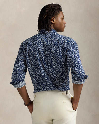 Camisa Print En Lino  POLO Ralph Lauren Manga Larga Custom Fit
