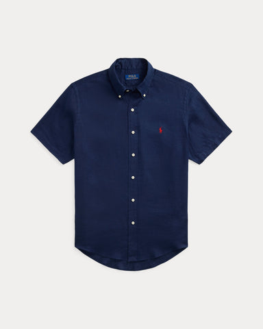 Camisa POLO Ralph Lauren Lino Mangas Cortas Custom Fit