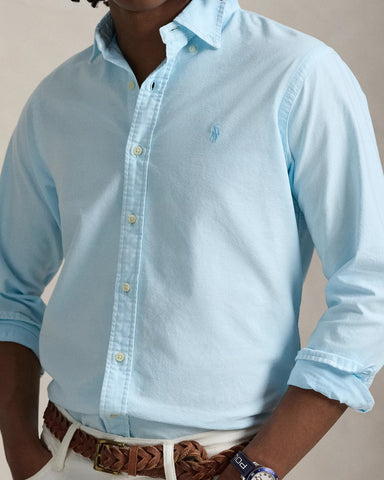Camisa POLO Ralph Lauren Manga Larga Oxford Mineral Dye Custom Fit