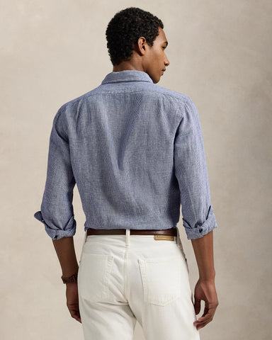 Camisa En Lino Ultra Ligero POLO Ralph Lauren Manga Larga Custom Fit