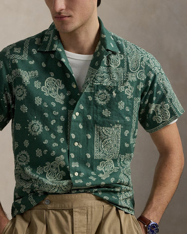 Camisa En Lino POLO Ralph Lauren  Bandanna Print Camp Classic Fit