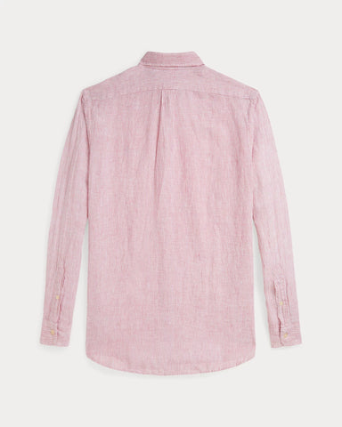 Camisa En Lino de Rayas POLO Ralph Lauren Manga Larga Custom Fit