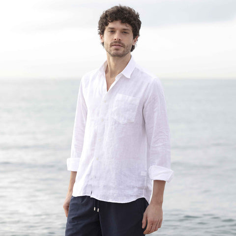 Camisa en lino Vilebrequin Regular Fit Caroubis