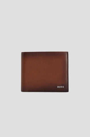 Billetera en Leather Boss Letras En Metal