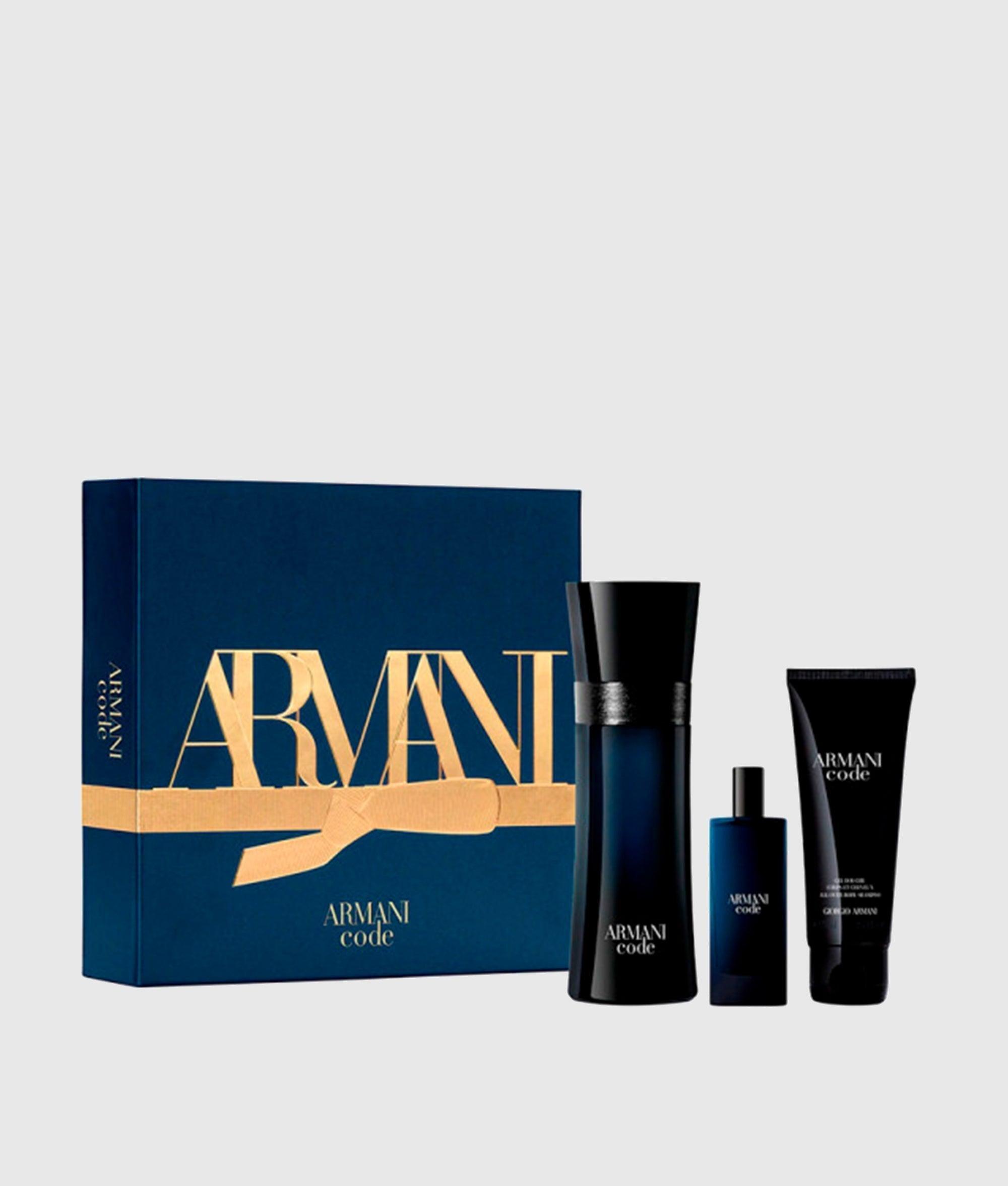 Set de perfume Armani Code (Perfume, Colonia & Gel) - tiendadicons.com