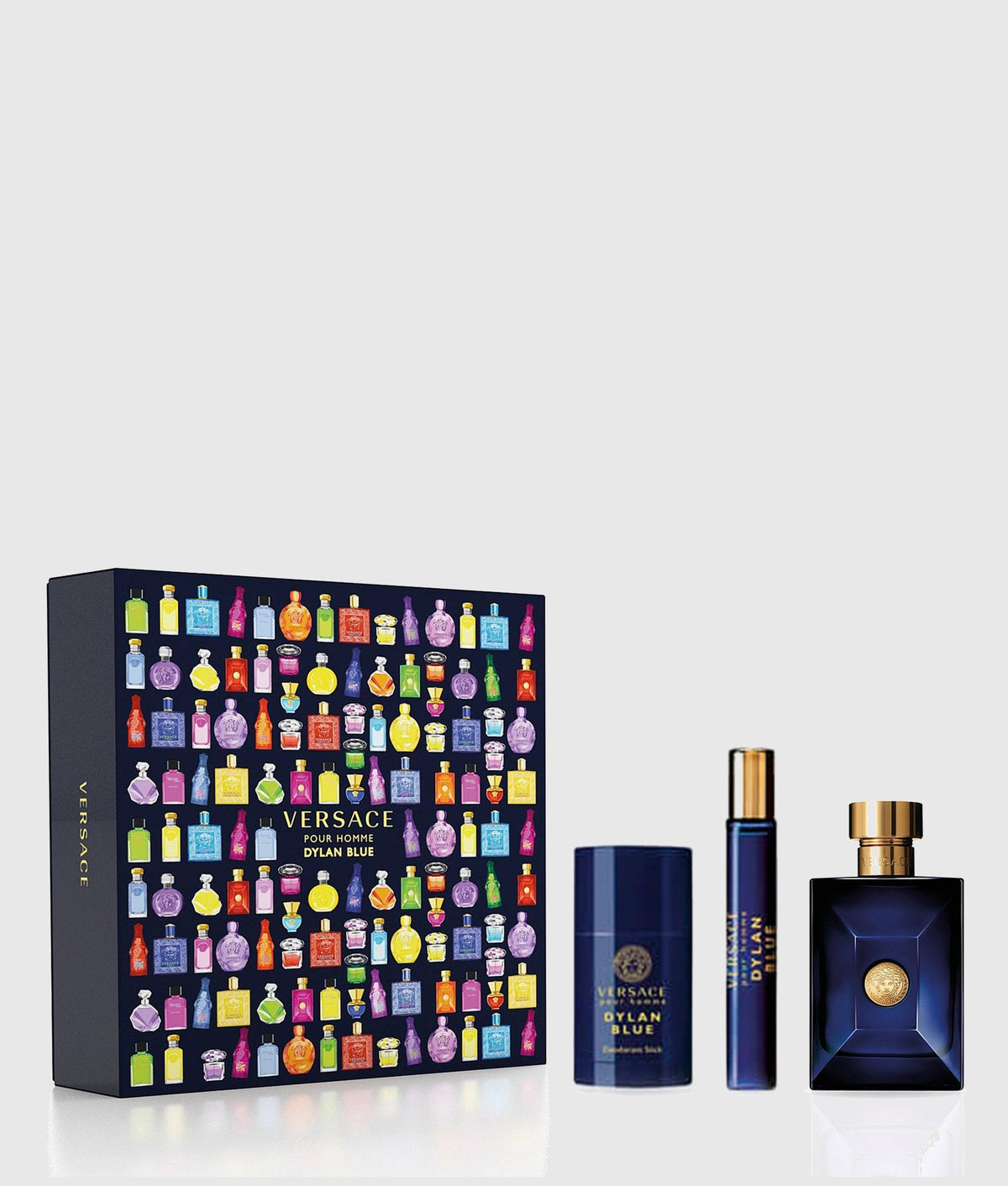 Set Dylan Blue Versace (Perfume, Mini perfume & Desodorante) - tiendadicons.com