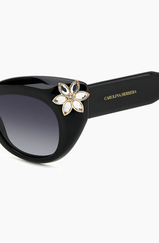 Gafa De Sol Carolina Herrera Diva Cat-Eye Con Detalles De Flor En Cristal Para Mujer