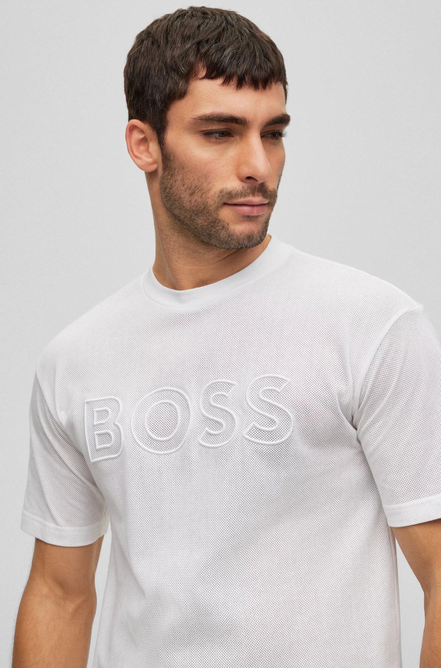 Suéter Boss Warp-Knit Embossed Logo Relaxed Fit - tiendadicons.com