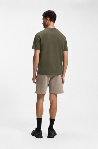 T-shirt BOSS TS_Structure Relaxed Fit de Algodón – Verde Oliva