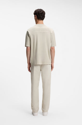 T-shirt BOSS Te_Tile Relaxed Fit de Algodón – Beige Claro
