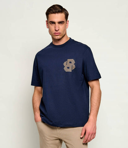 T-shirt BOSS C-Tigerman 49 de Algodón – Azul Oscuro