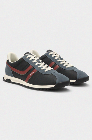 Tenis BOSS Zayn_Tenn_bnymi con Detalles en Contraste – Azul Marino