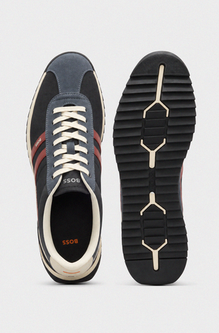 Tenis BOSS Zayn_Tenn_bnymi con Detalles en Contraste – Azul Marino