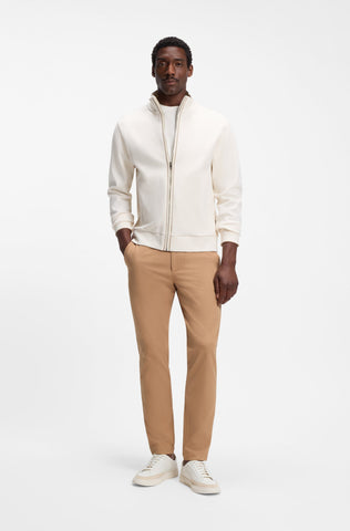 Tenis BOSS Kieran Tenn de Piel con Detalles de Gamuza – Blanco
