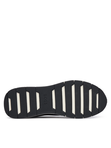 Tenis BOSS Titanium Runn de Piel y Malla – Negro