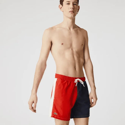 Traje de Baño Lacoste colourblock - Rojo - tiendadicons.com